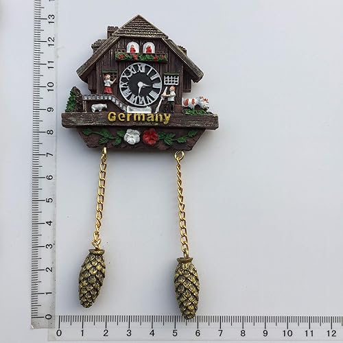 Miniatura 7 de 3D Alemania Cuco Reloj Refrigerador Refrigerador Imán Turístico Souvenirs Hecho a Mano Resina Artesanía Pegatinas Magnéticas Hogar Cocina Decoración