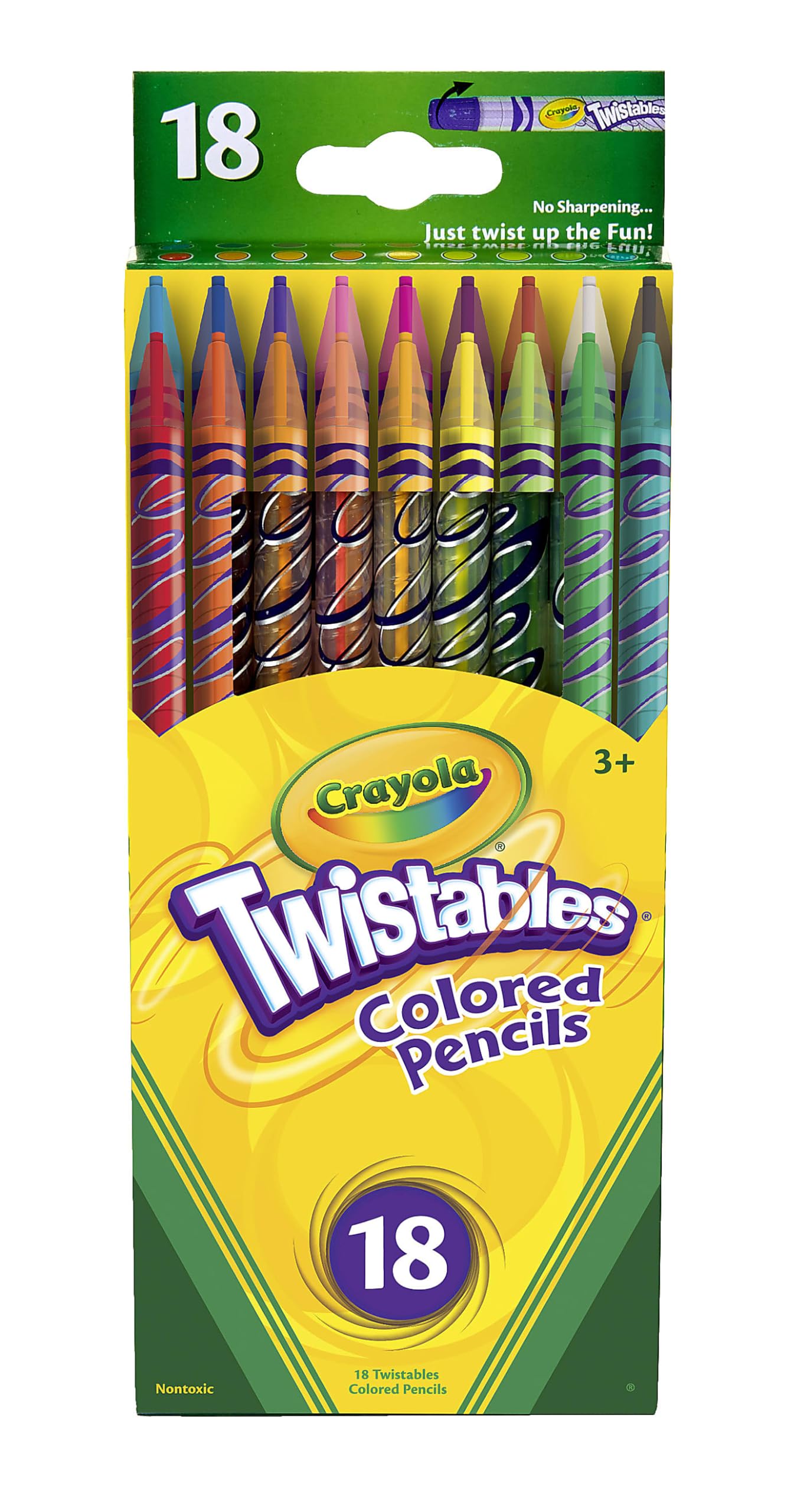 Crayola Twistables Colored Pencils, Assorted Colors 18 ea (20 packs)