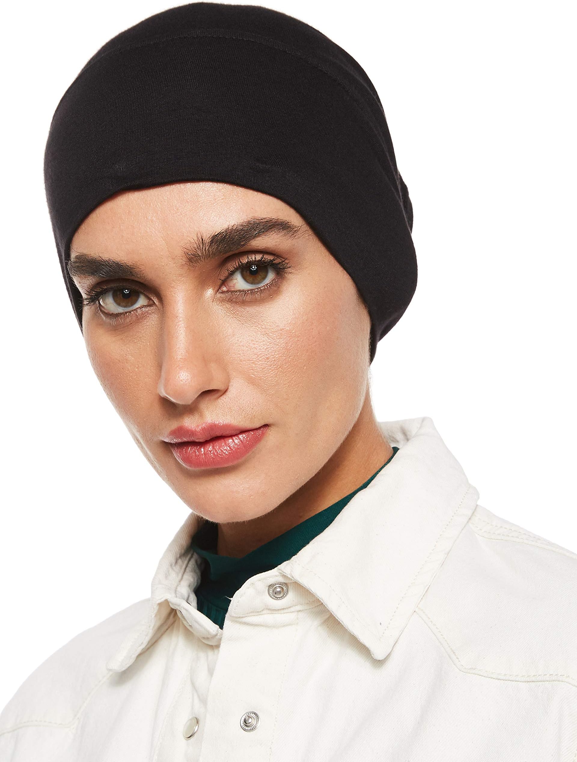 SHADOW Women's Hijab Jersey Cap Under Scarf Islamic Muslim Plain Tube Stretchable Head Band Bonnet Underscarf
