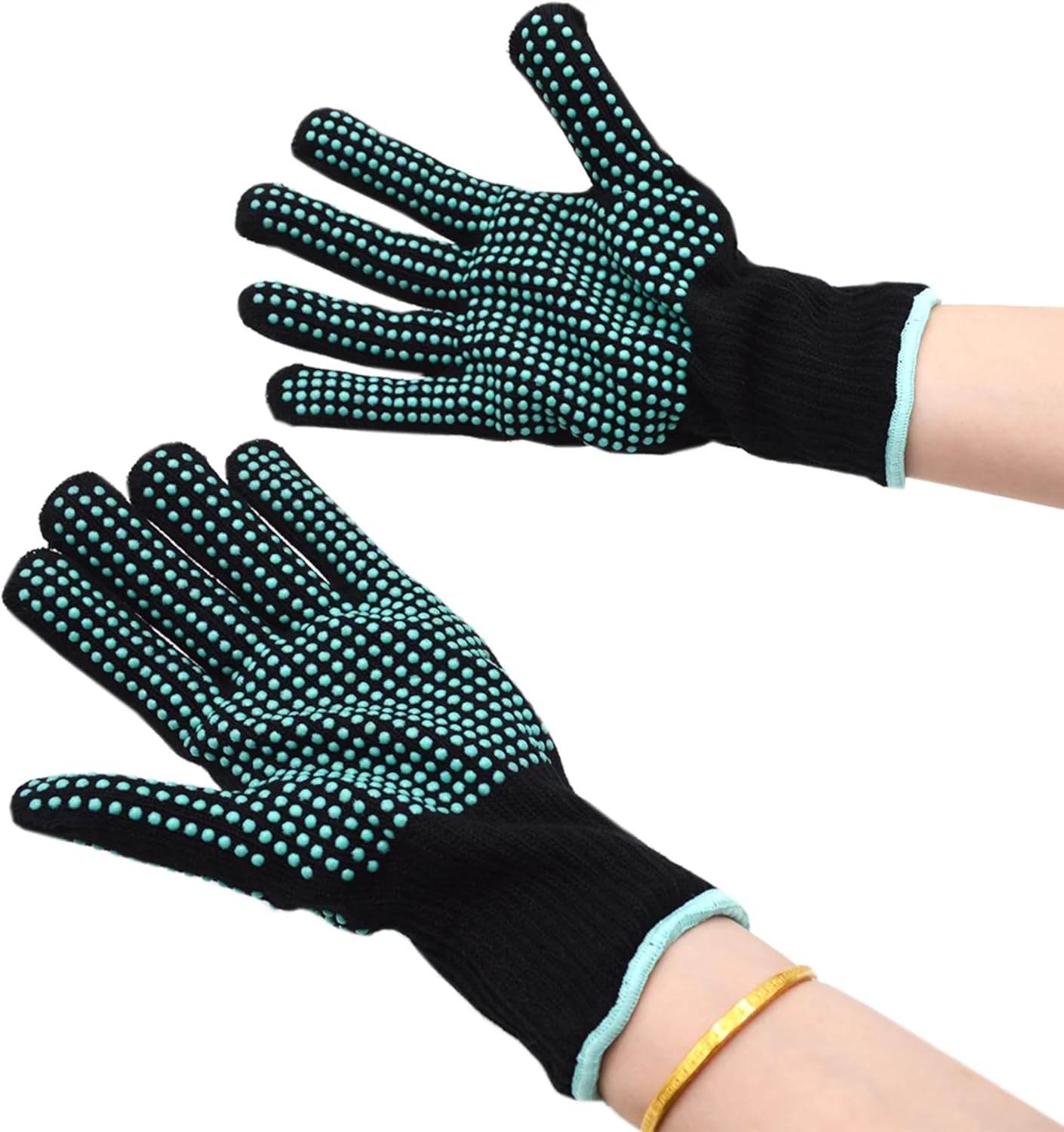 Heat‑Resistant Gloves–Silicone‑Grip Protection for Hair Styling, Curling & Flat Iron, Heat Press, Sublimation–Universal Fit