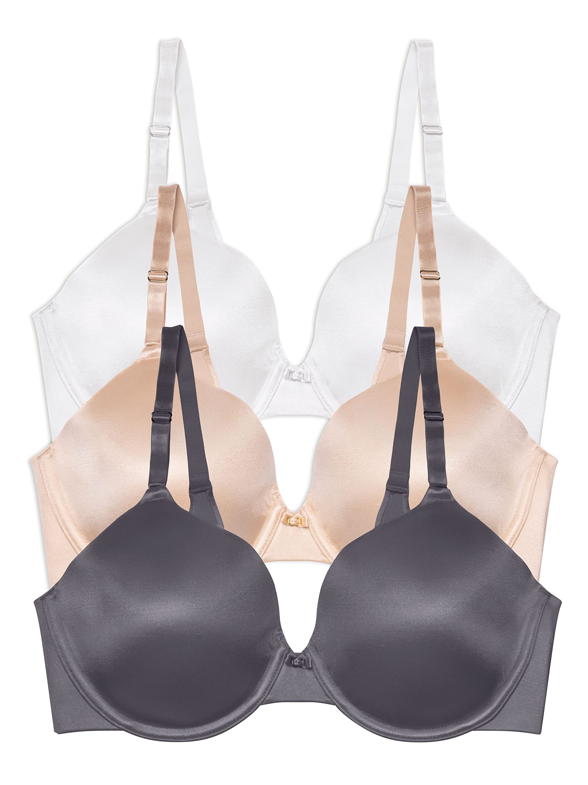 Vanity Fair Womens Beauty Back Full Coverage Underwire Bra 75345 Damask Neutral Star White Steele Violet 36DD