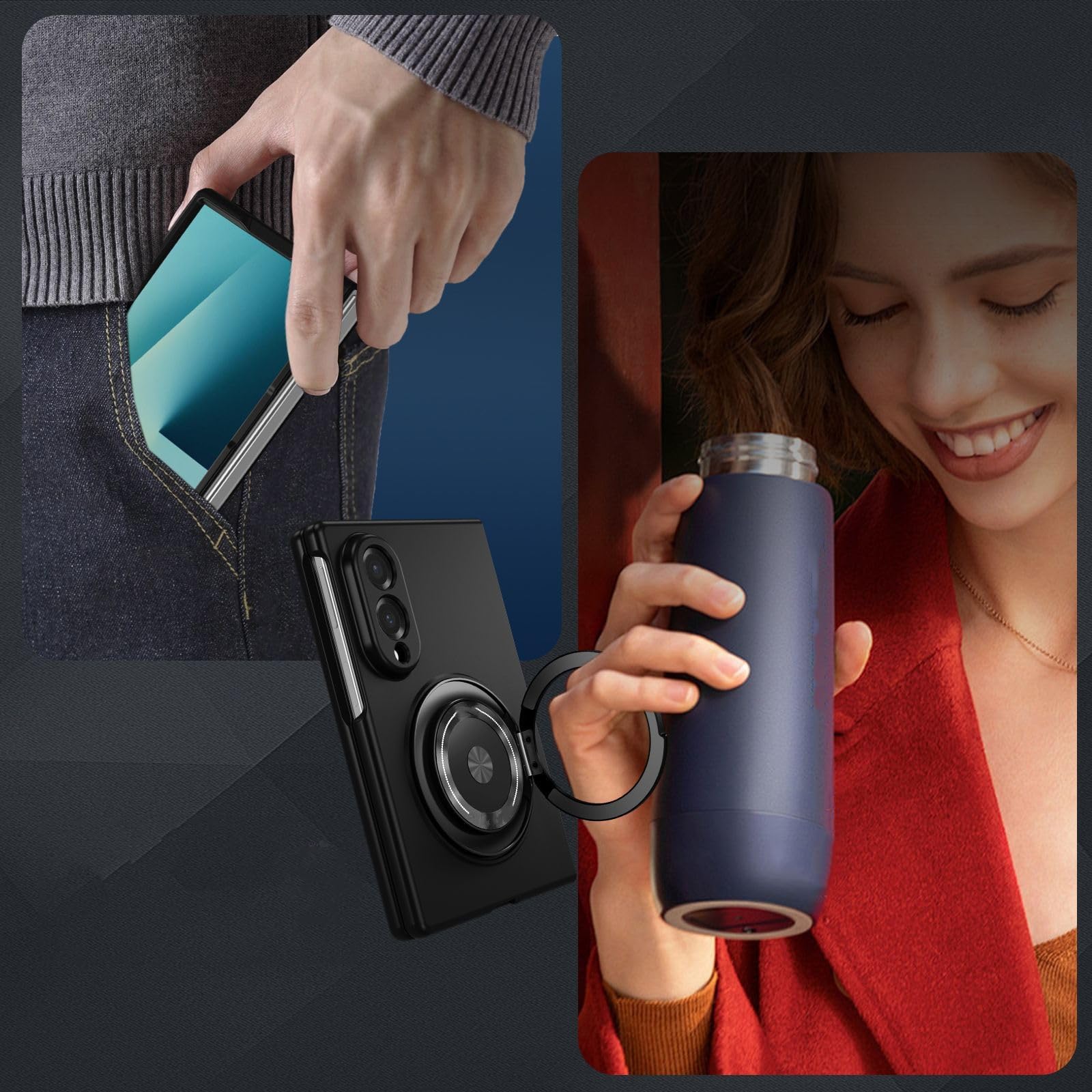 Funda para Samsung Galaxy Z Fold 8, Enchapado Shock-Absorción Carcasa