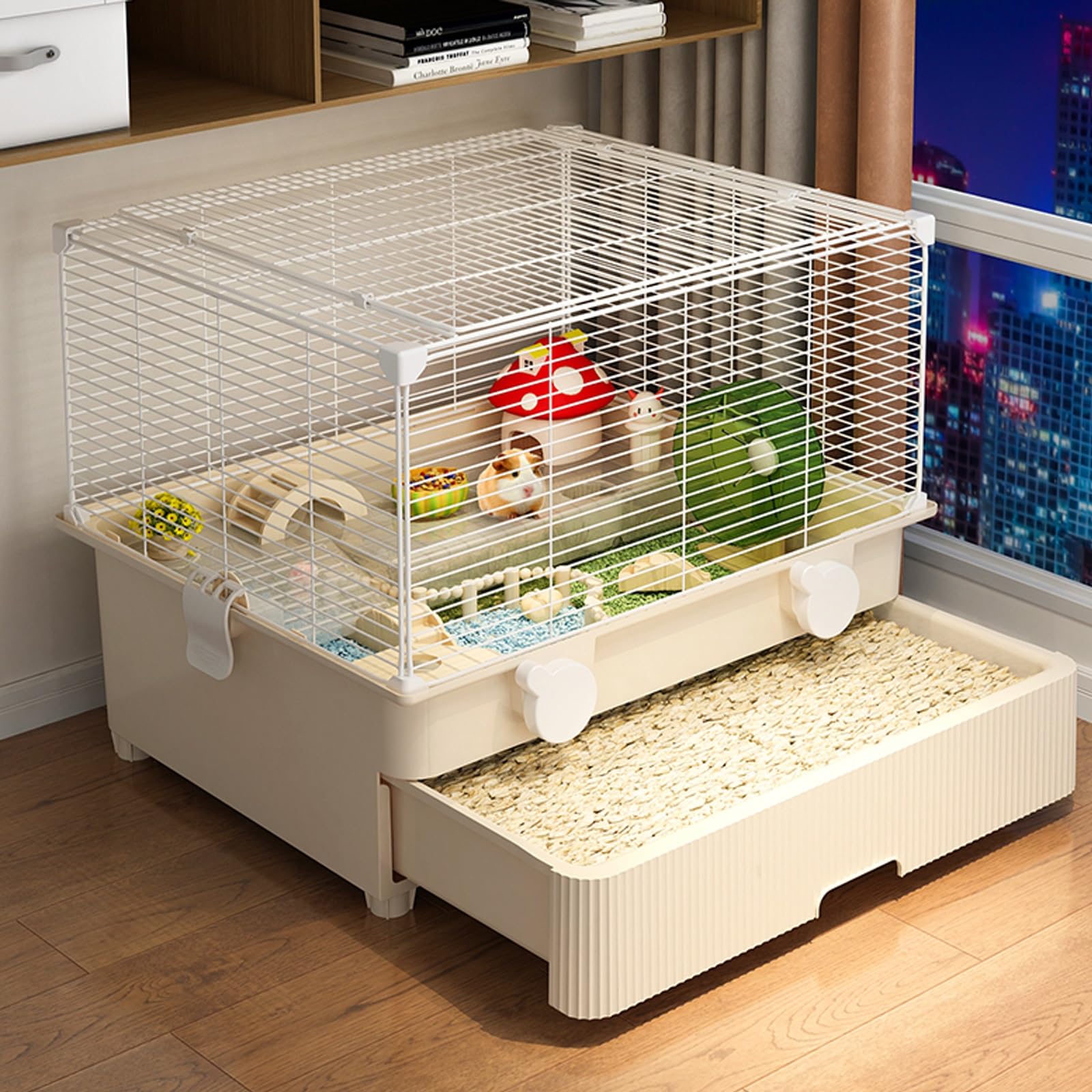 Amazon.co.jp: ハムスター ケージ 引き出しトレイ/天窓付き大型金属製 