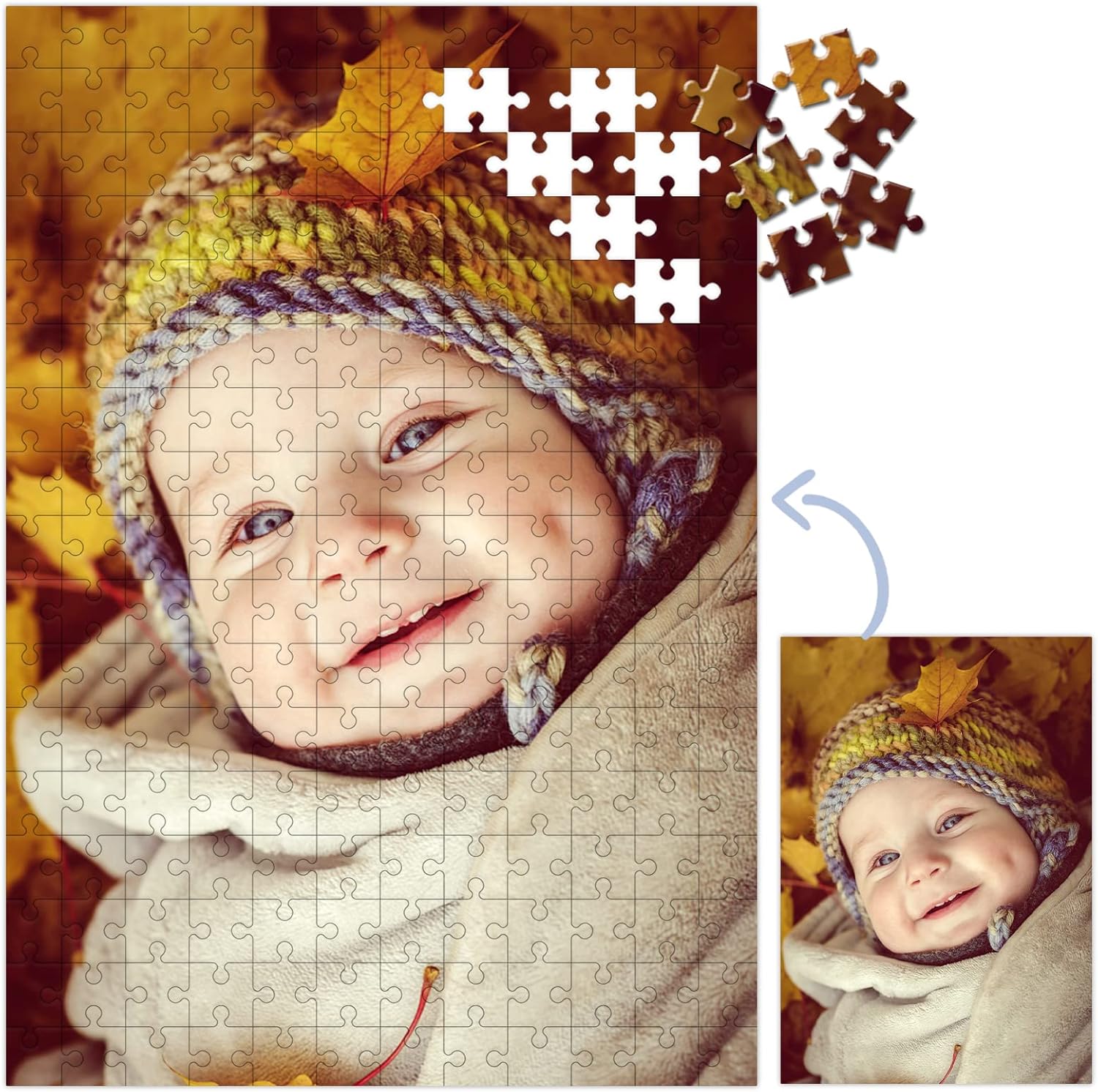 Custom Puzzles Personalized Jigsaw Puzzle 35/70/120/200/300/500/520/1000 Pieces from Photo, Make