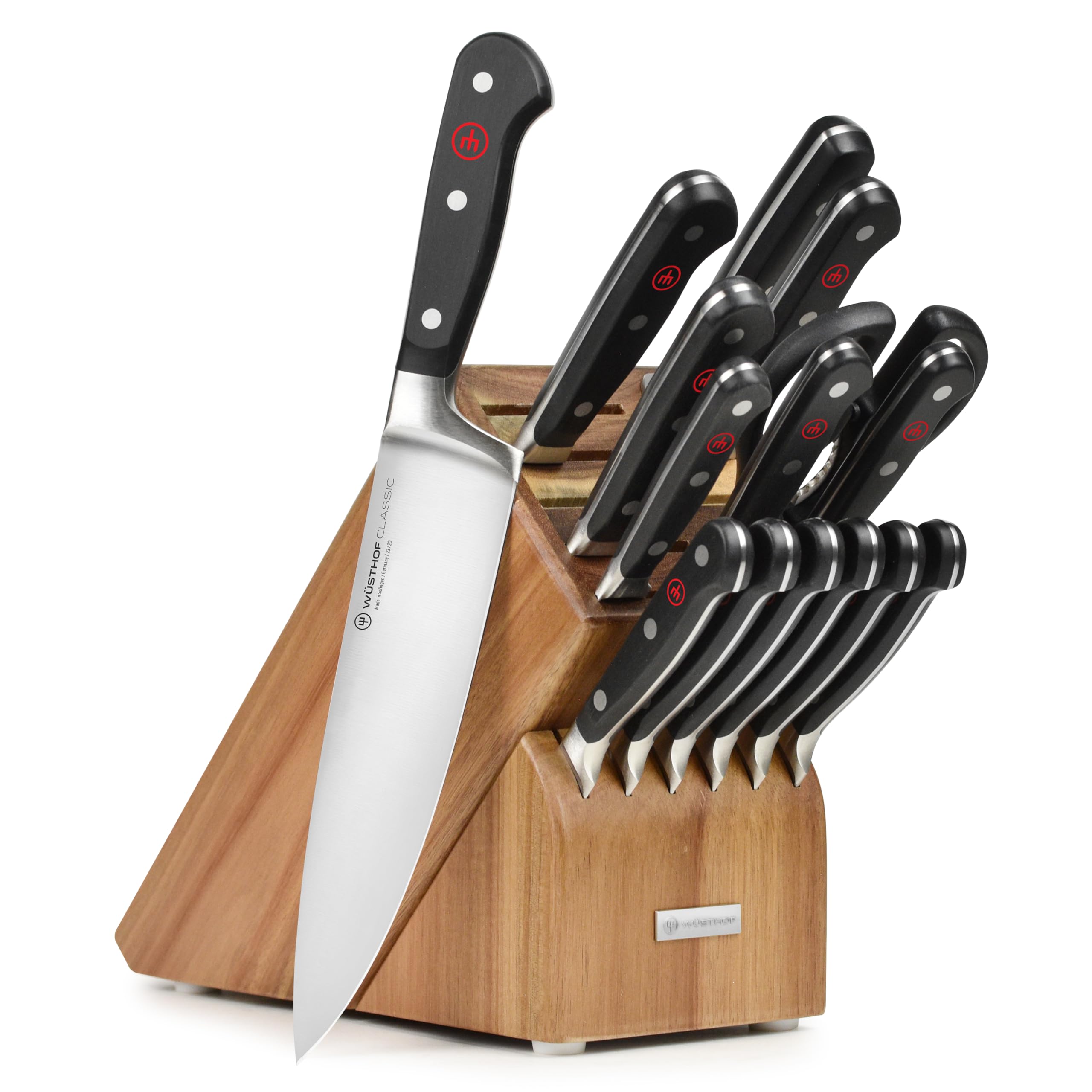 Wusthof Classic 16-piece Knife Block Set Acacia Block