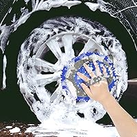 Vista 5 de Kit de limpieza de coche de microfibra de 62 pulgadas, kit de suministros de limpieza de coche, guante de lavado de autos de chenilla, cepillo