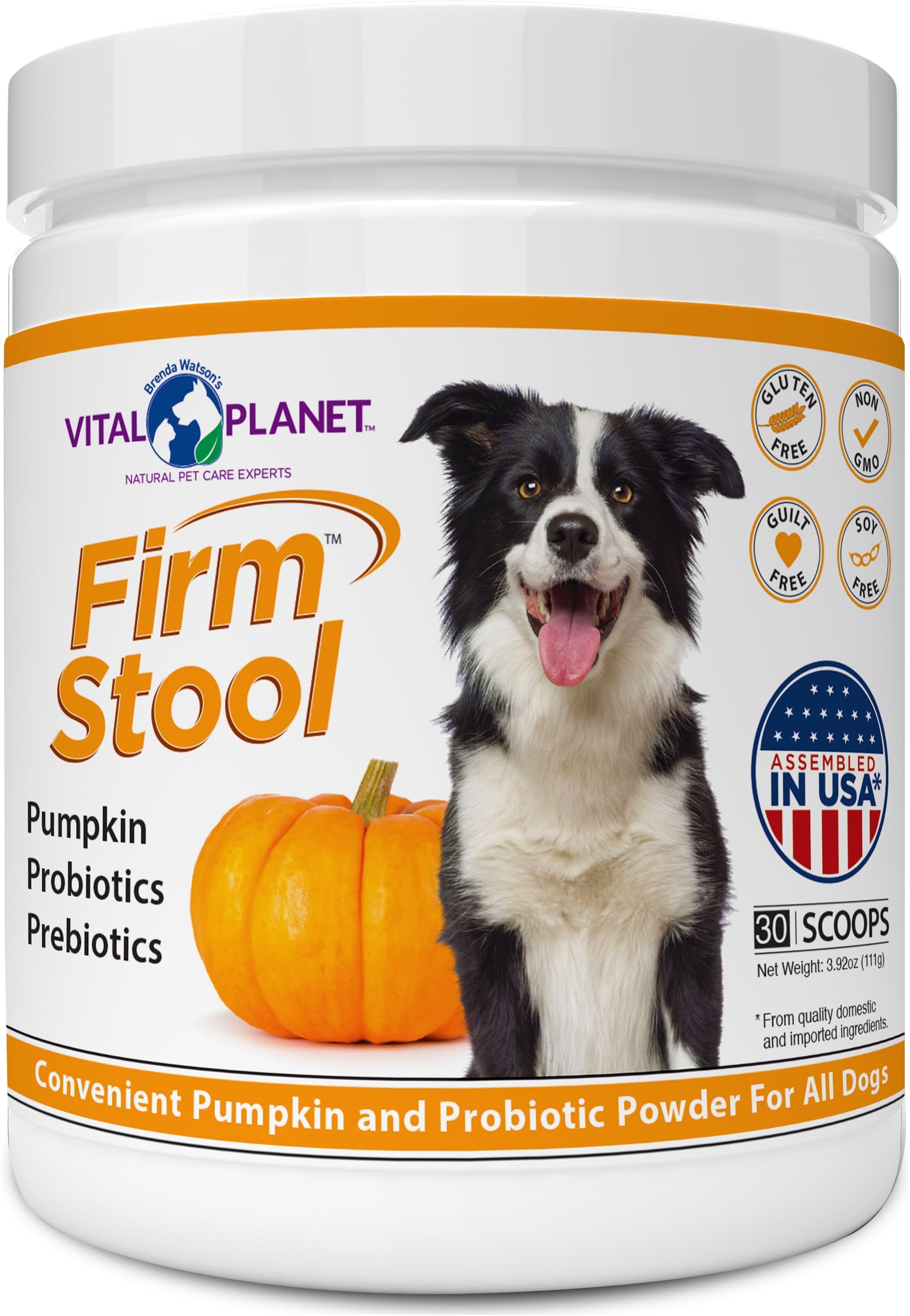 Firm Stool Powder For Dogs Pumpkin 3.92 Oz. 181976