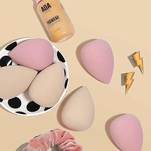 Miniatura 9 de AOA Studio Juego de 6 esponjas de maquillaje Mochi para maquillaje sin látex y de alta definición, juego de 6 licuadoras de maquillaje para crema en
