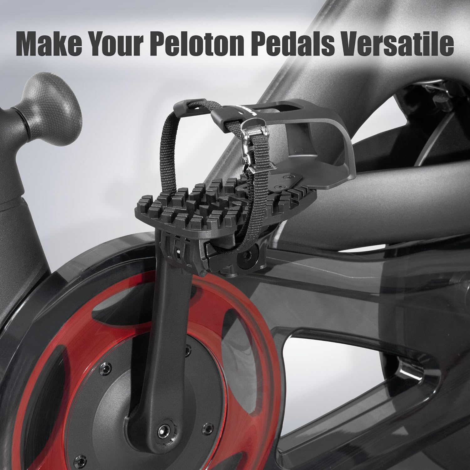 Venzo Bike Bicycle Toe Clips Cage Indoor Exercise Bike Pedal Adapters - Compatible with Peloton Bike Pedal, Convert Look Delta Pedals to Toe Clip Straps Ride with Sneakers