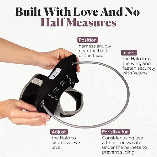 Miniatura 6 de Muffin's Halo - Arnés para perro, guía para perros, ayuda a perros ciegos o mascotas con problemas visuales para evitar accidentes y crear