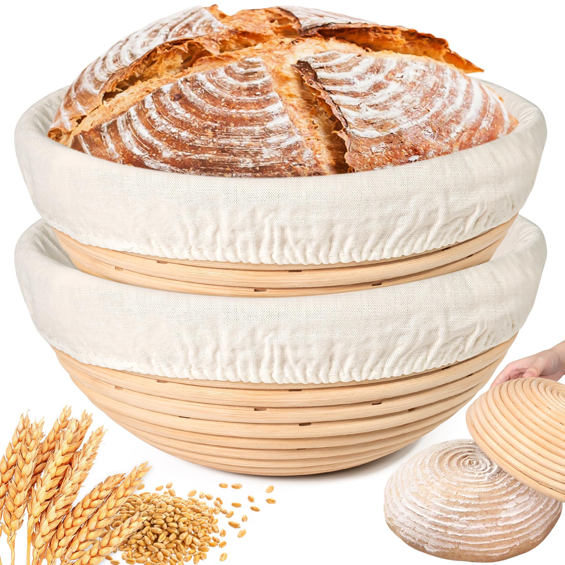 VOOZOMO Qualität Rattan Gärkörbchen