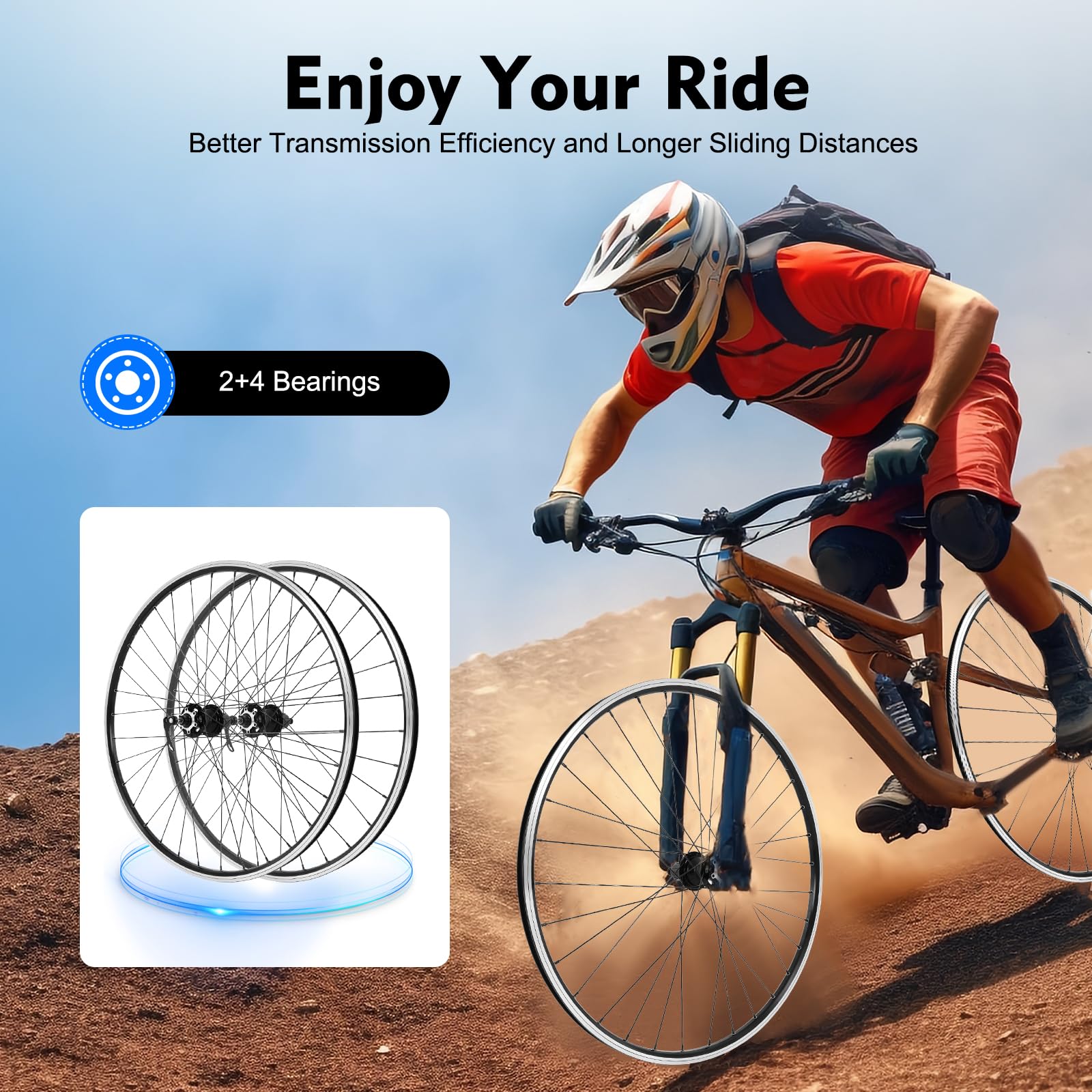 Kathring Mountain Bike Wheel Set, Black 29