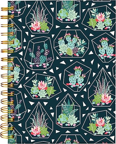 iampanda Cuaderno de diario en espiral, lindo y fuerte encuadernación de doble alambre con papel de primera calidad para niñas y mujeres, 60 hojas