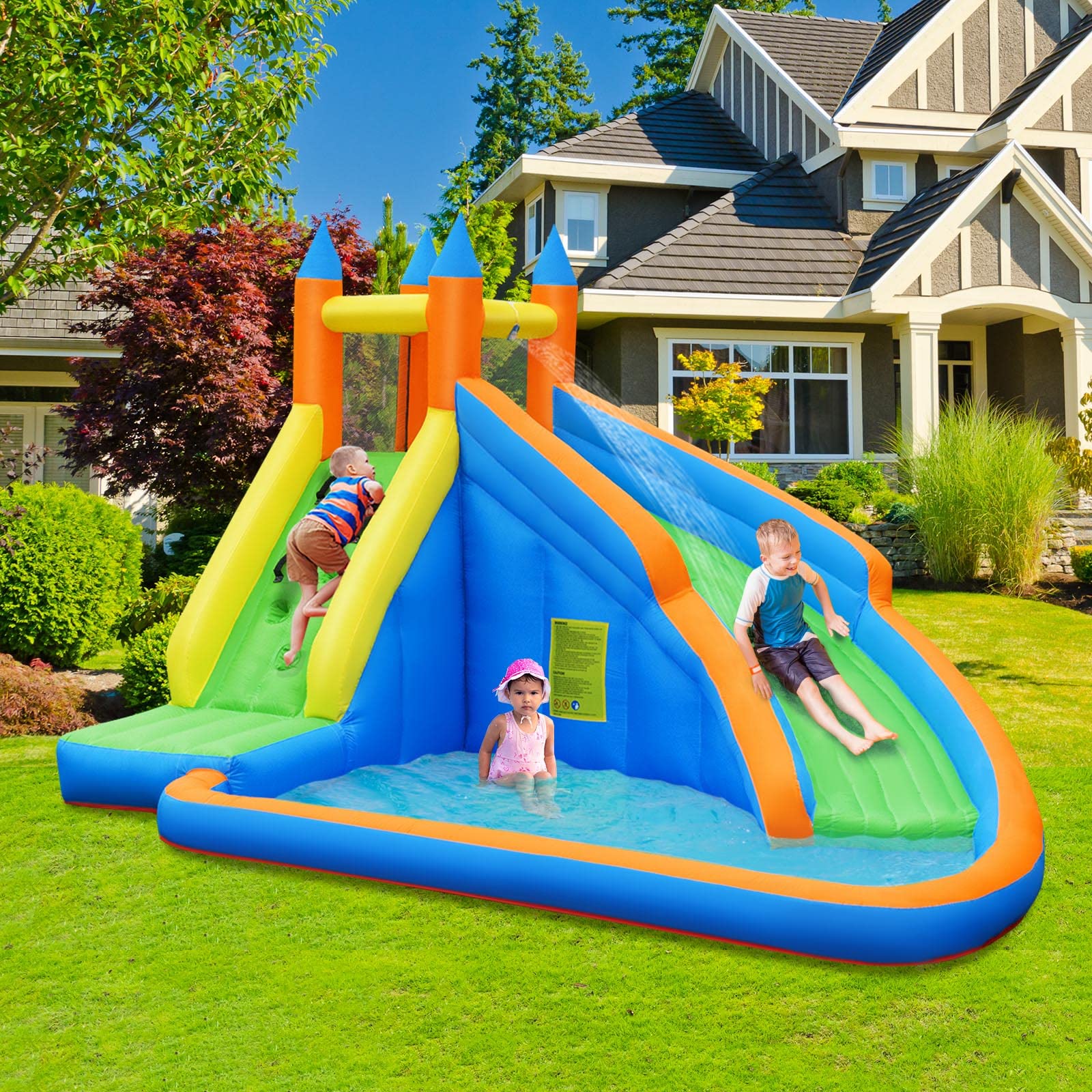 Water Bounce House HONEY JOY Inflatable Water Slide Bounce House - Main Image