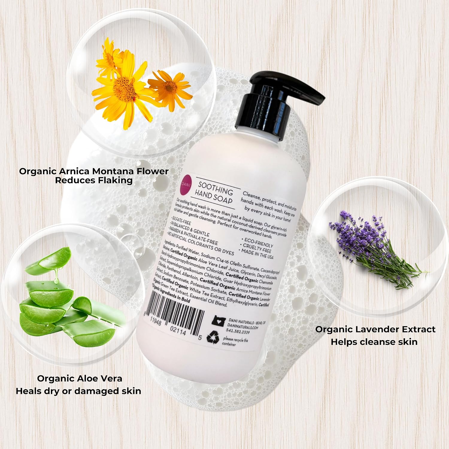 DANI Naturals Passion Fruit Hand Soap, 12 fl oz, Vegan, Non-Toxic, Made in USA
