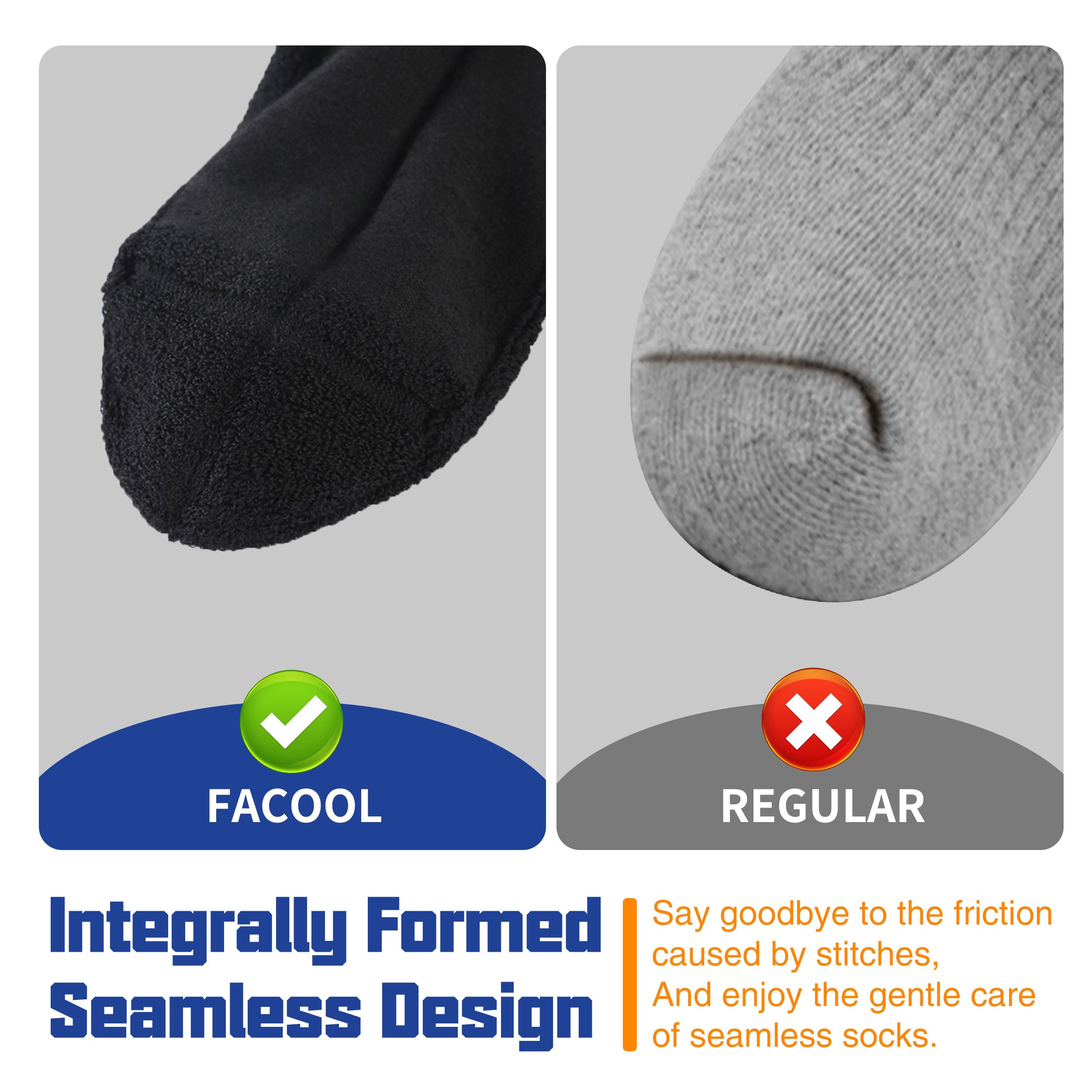 Facool - Calcetines deportivos acolchados para hombre, 3 pares