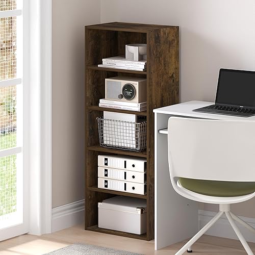 Miniatura 31 de Furinno Jaya Simple Home Estantería ajustable de 3 niveles, blanco Blanco,Negro -,Pino ámbar,Nuez Columbia,Espresso,Roble Frech