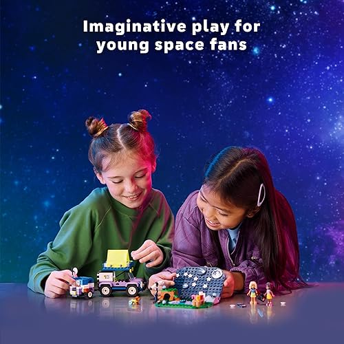 Miniatura 6 de LEGO Friends Stargazing - Vehículo de aventura de campamento, incluye 2 mini-muñecas, remolque de campamento, juguete telescopio y una figura de