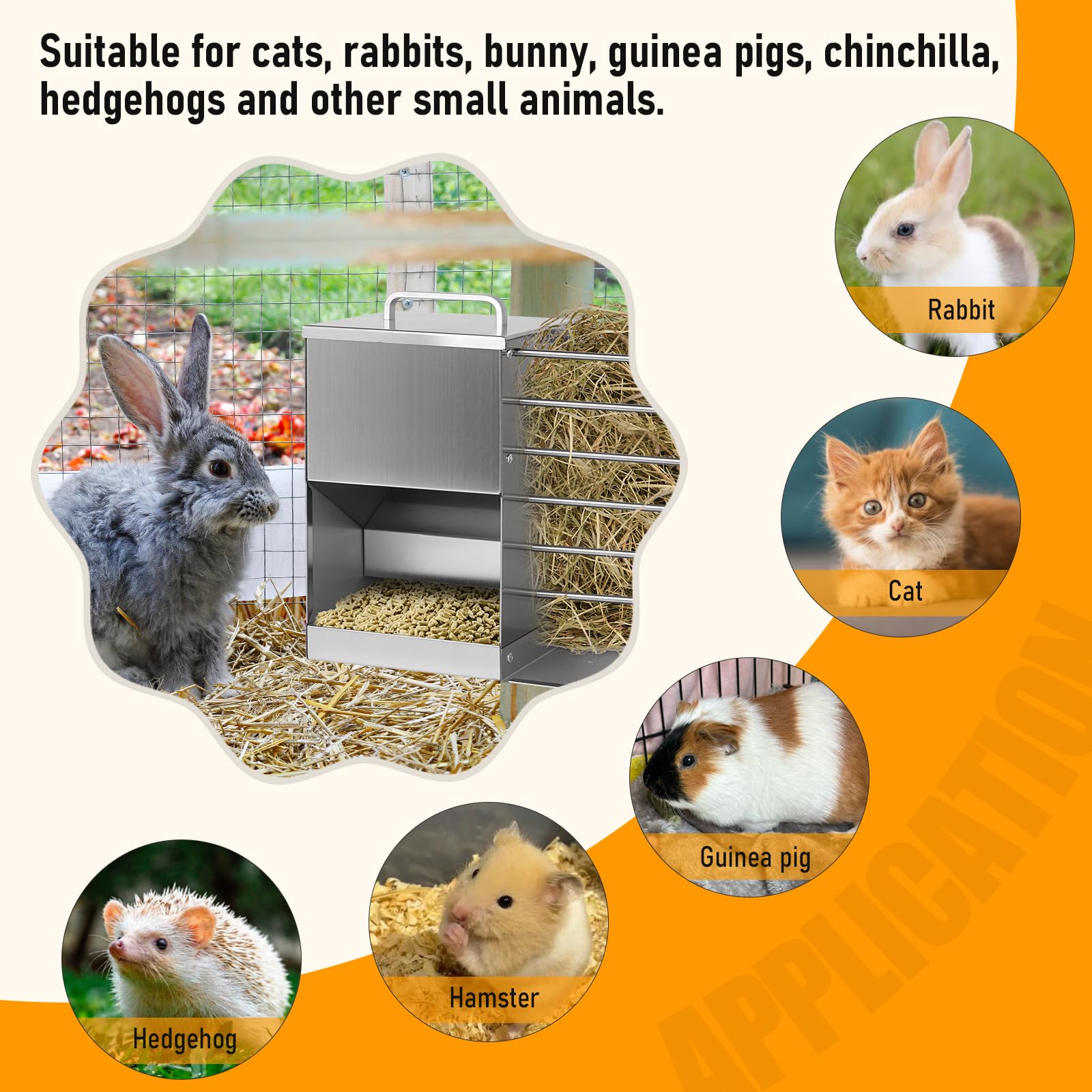 PKNYBZH 2 in 1 Rabbit Hay Feeder with Litter Box,5L Hay Feeder Set and Small Animals Hay Manger for Guinea Pig Chinchilla Bunny Other Small Animals - image 7