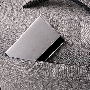 Pocket Business Card Holders DMFLY Business Card Holder, Slim Business Card Case For Men & Women, Pocket Metal Card Case, Professional Stainless Steel Business Card Holders, Purse Name Card Holder, Buckle Style