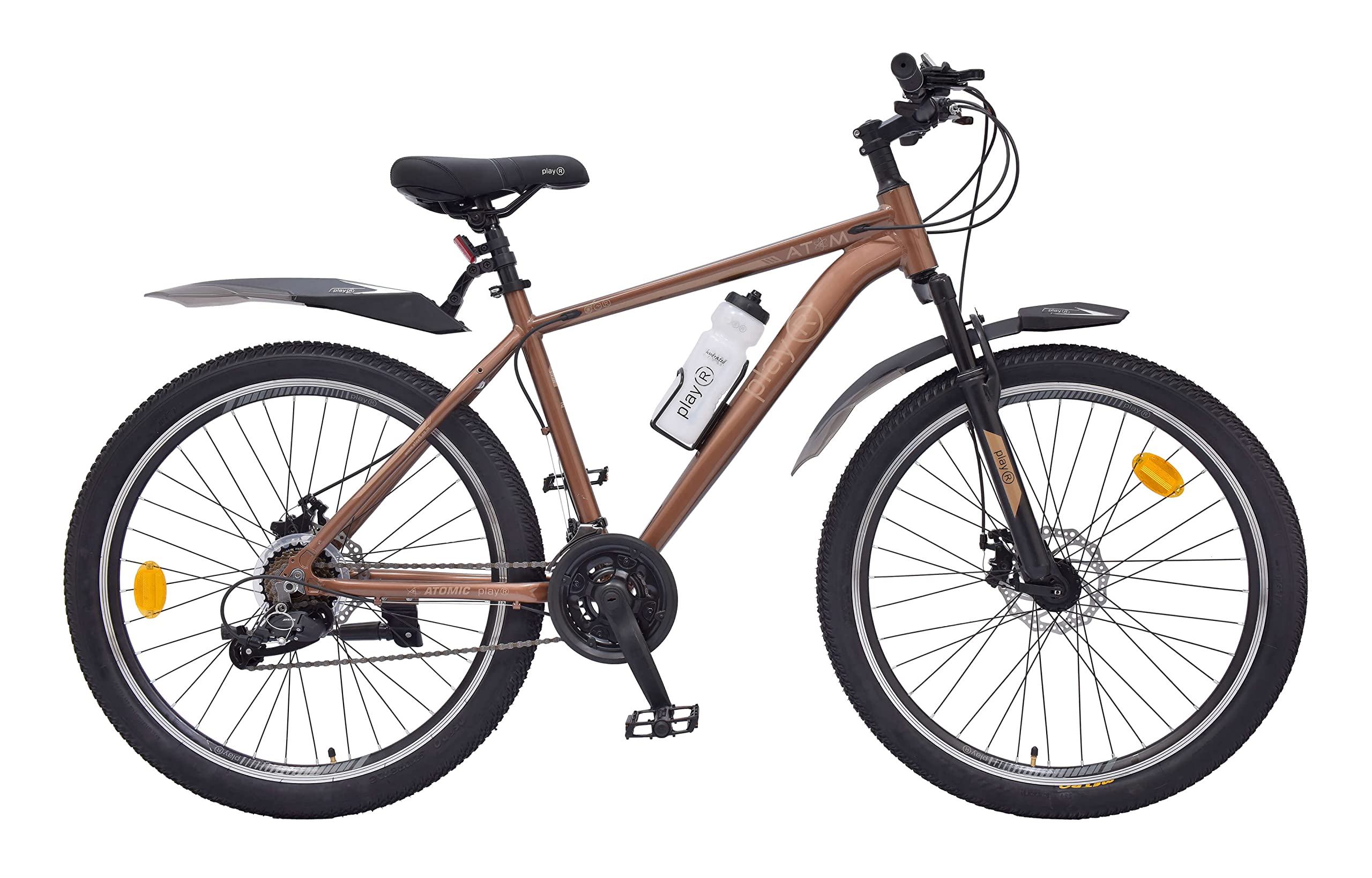 playR Atom 26 Inch Alloy - 21 Speed Bicycle - Front Wheel Shock Abs, Front & Rear Disc Brakes, Durable Bike, Heavy Duty City & Outdoor Cycle for Men & Women All Season-image-15