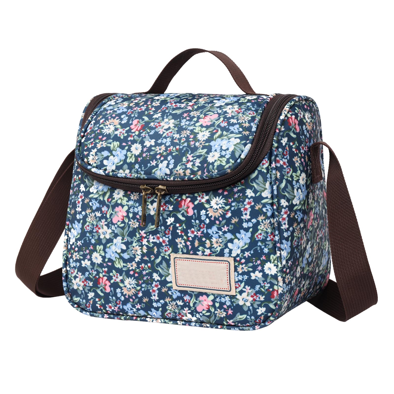 Nanxson Reusable Lunch Tote Bags Insulated Leakproof Lunch Box Cooler Cooling for Adult Men Women for Work/Travel/Picnic/Office (6L,D-Blue)