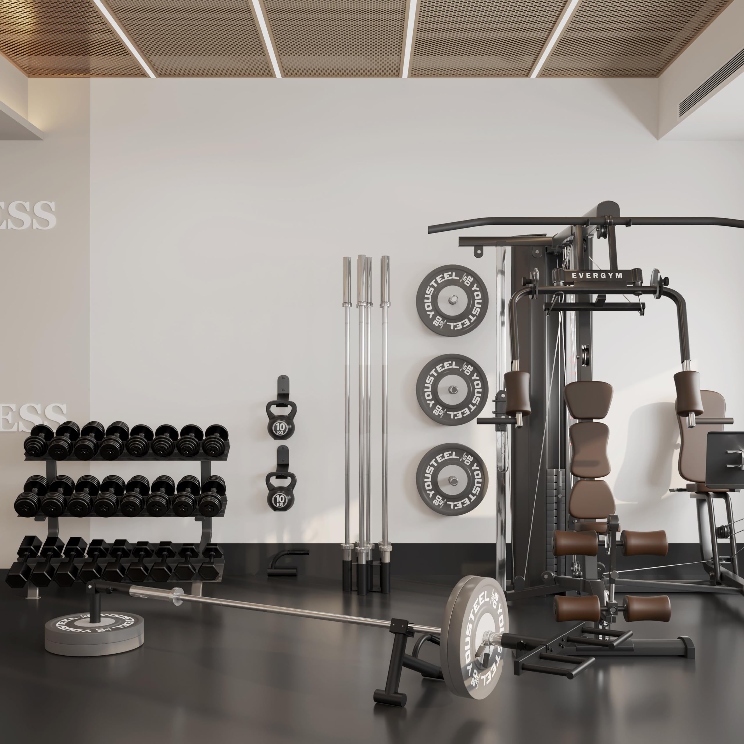 Dumbbell Set With Rack YZZHAJ Barbell Holder Vertical Storage Rack