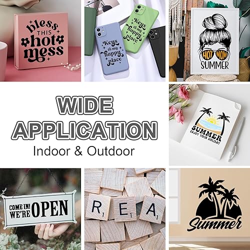 Miniatura 6 de TECKWRAP Vinilo permanente, rollo de vinilo adhesivo de 12 pulgadas x 10 pies, perfecto para manualidades en interiores y exteriores, manualidades,