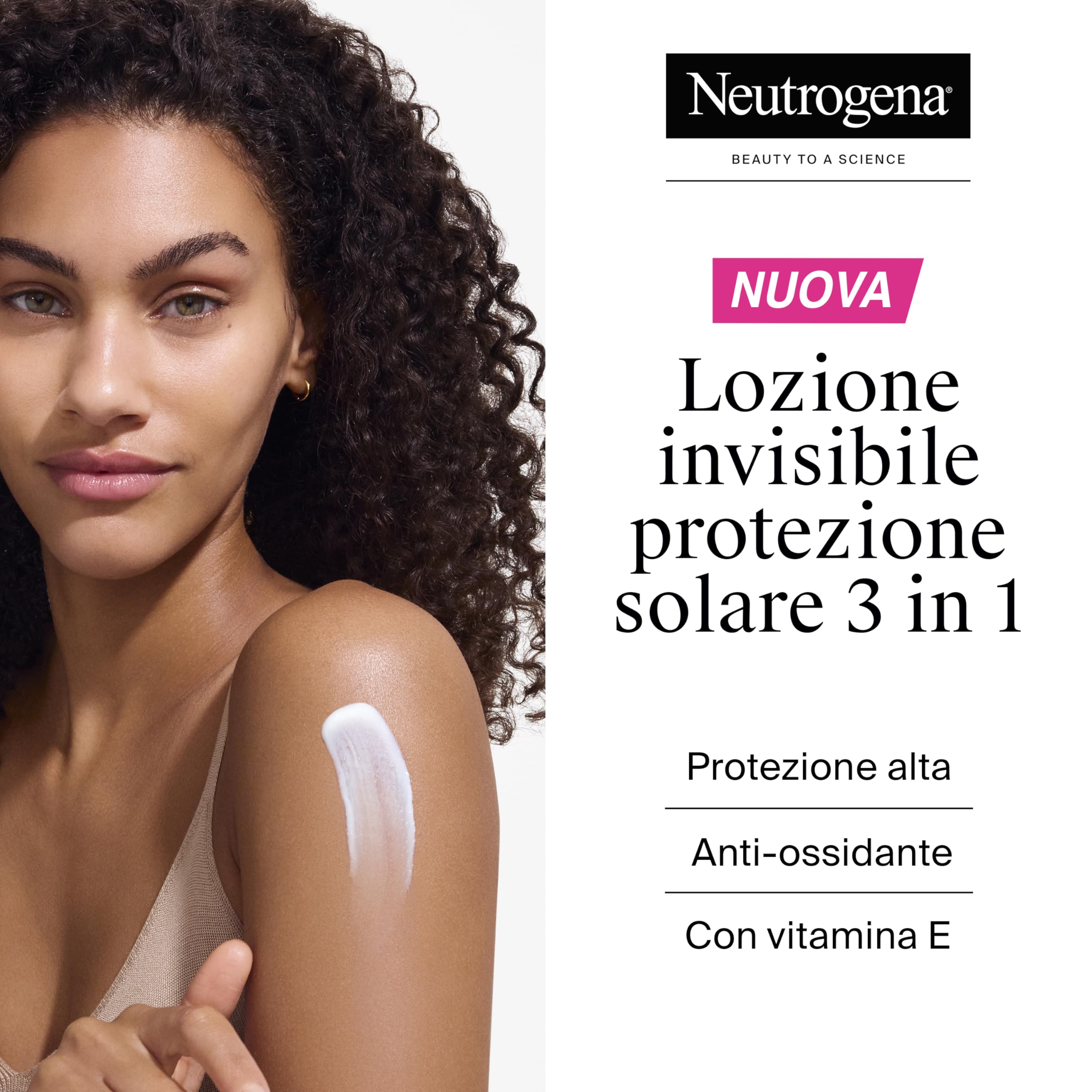 Neutrogena Ultra Sheer Lozione Idratante Invisibile Protezione Solare SPF 50 200 ml, Crema solare 50 viso e corpo con Vitamina E, Waterproof, Per tutti i tipi di pelle, Ultra-leggera, Senza profumo