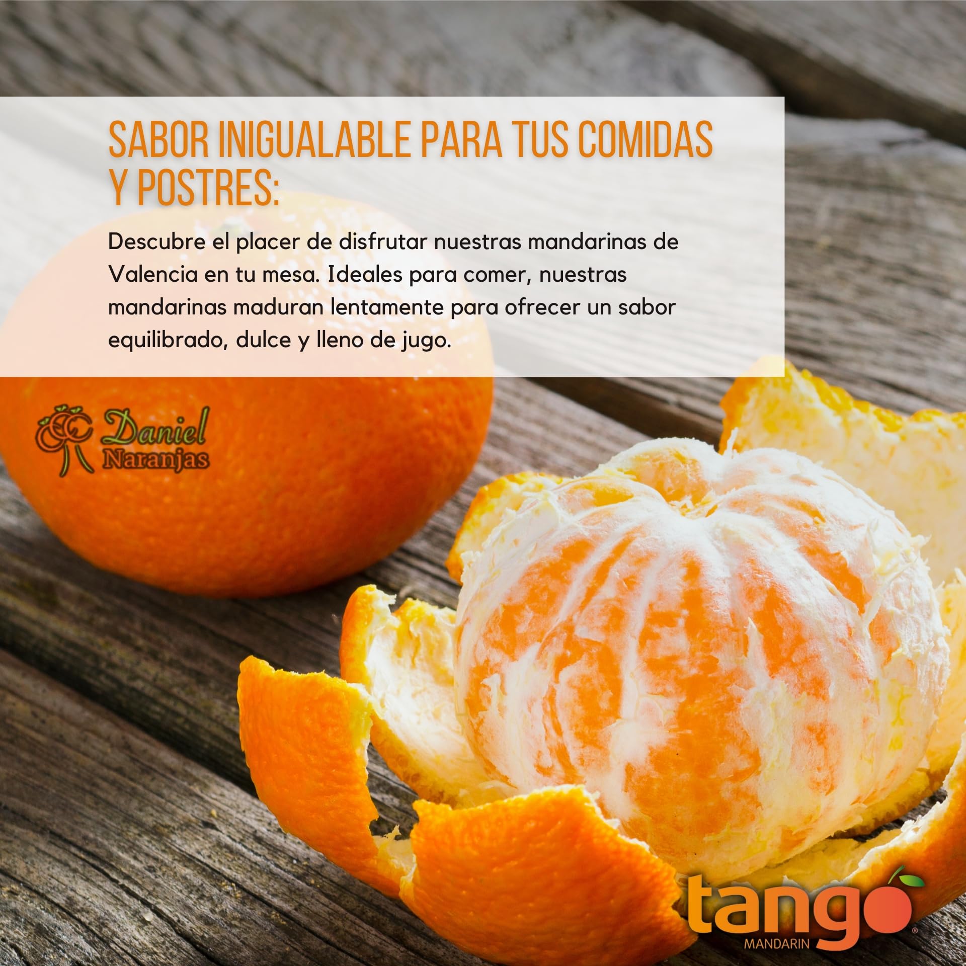 NARANJAS DANIEL | Mandarinas frescas de Valencia | Del árbol a tu mesa | Sabor equilibrado, delicioso y dulce | Sin conservantes ni aditivos (6kg)