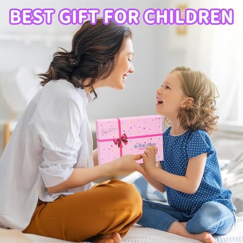 Miniatura 7 de 100 piezas de ropa y accesorios para muñecas, 4 vestidos de boda, 2 vestidos de noche, 6 vestidos de moda, 1 overol 5 tops, 5 pantalones, 2 trajes