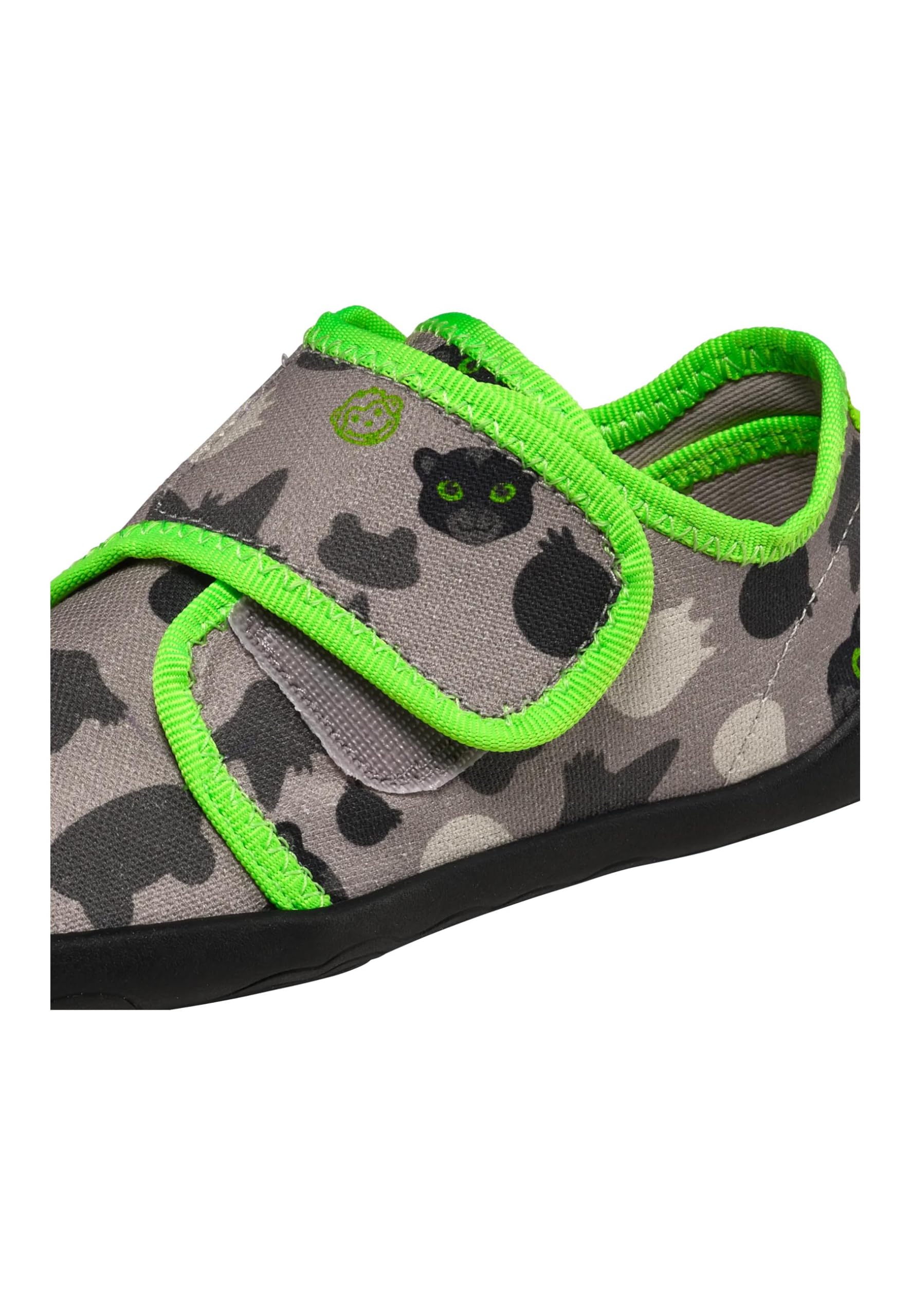 Affenzahn Pantufla Algodón Movy fácil de Poner, Antideslizante, Ligera y Flexible, para guardería, Tallas 21-35