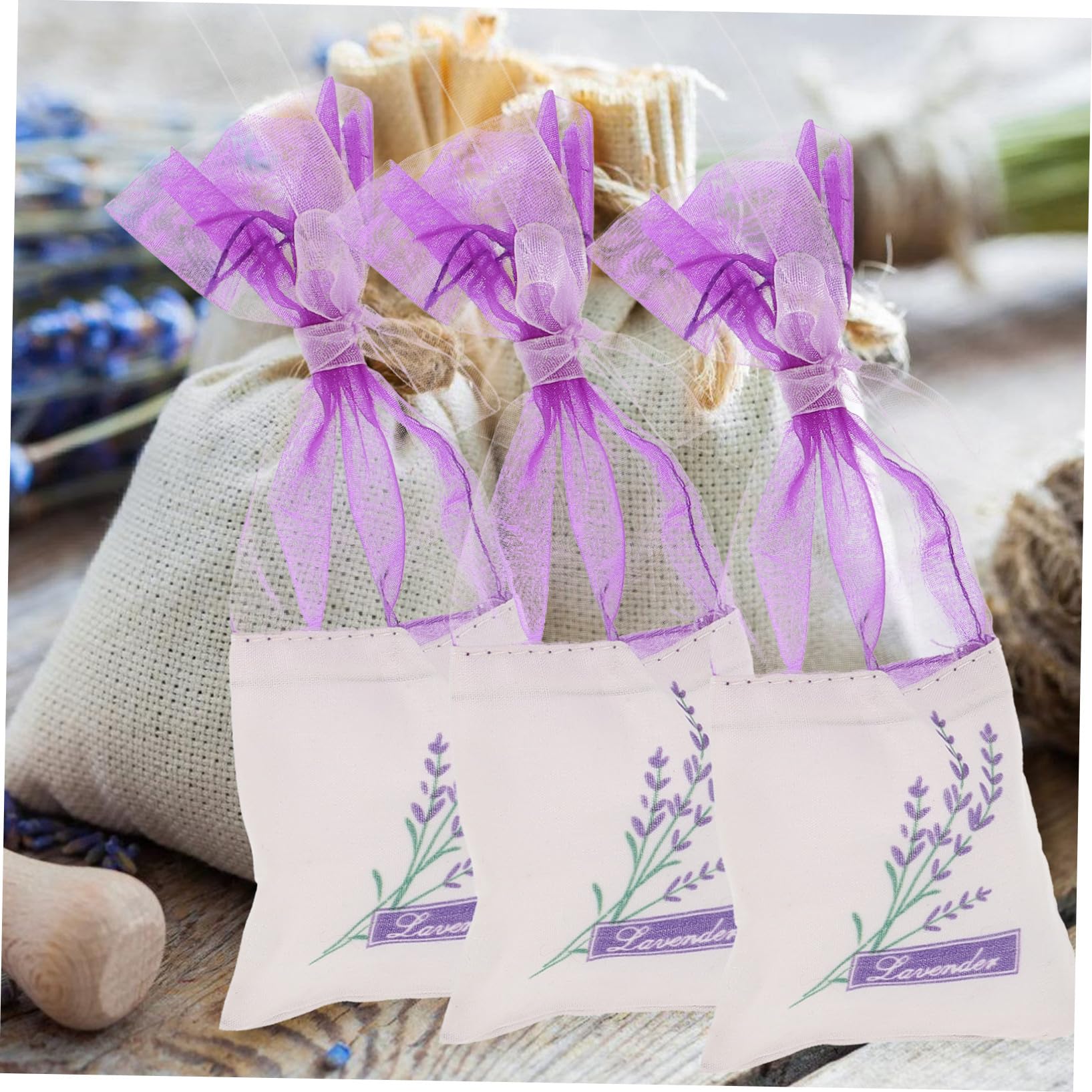FRCOLOR 5 Ensembles De Lavande Séchée Sachets De Thé Réutilisables Pour Le Thé En Vrac Pot-pourri Pochette Rangement Pochette De Rangement Sachets Décoratifs Coton 20 Pièces * 5
