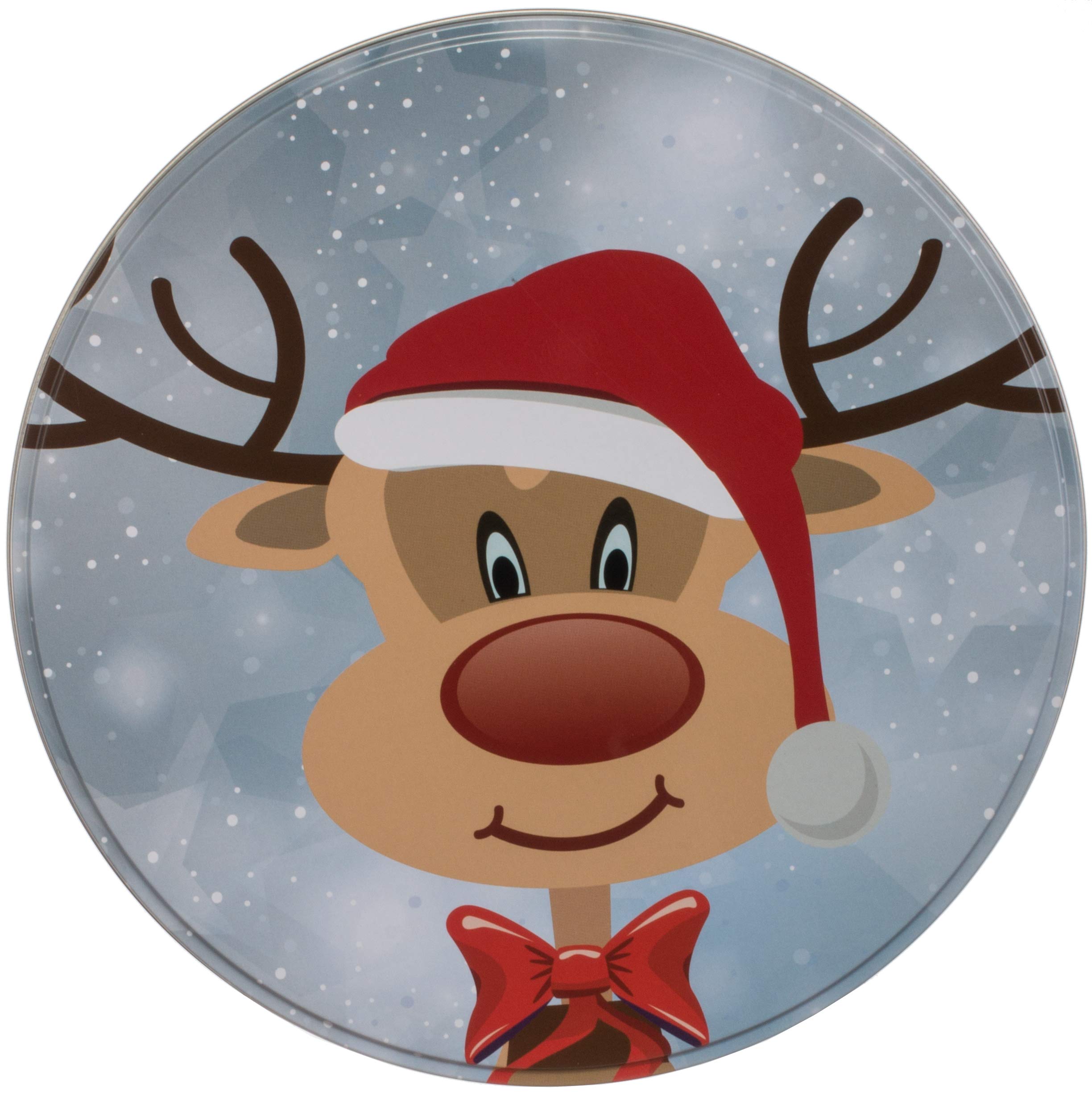 Set De 3 Boîtes à Biscuits De Noël - Illustration Rennes, Neige, étoiles - Boîtes En Métal Renne