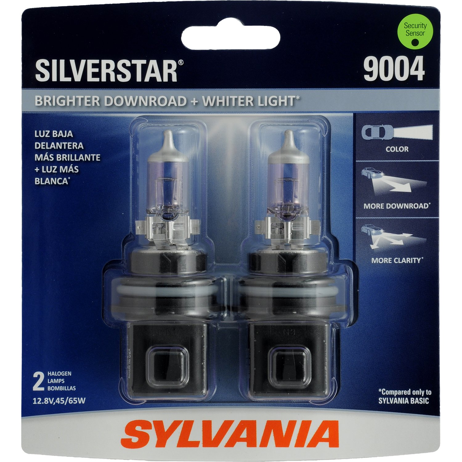 Sylvania SYLBP9004ST/2 SilverStar Headlight Bulbs, 2 Count
