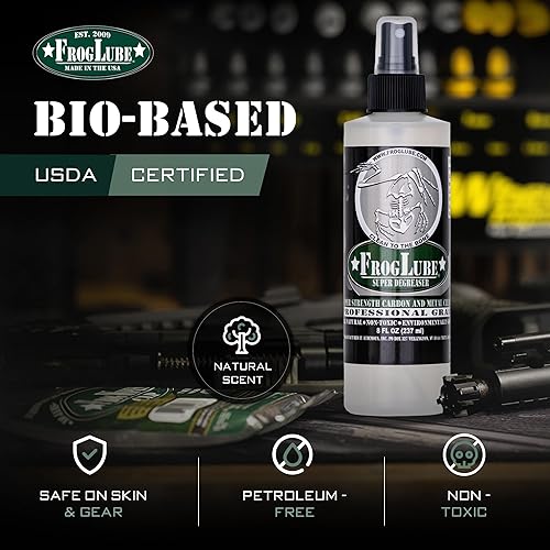Miniatura 3 de Frog Lube Gun Degreaser - Professional Gun Cleaning Spray for Carbon, Fouling, & Grime - Made in USA - Owned & Developed by Retired Navy Seal