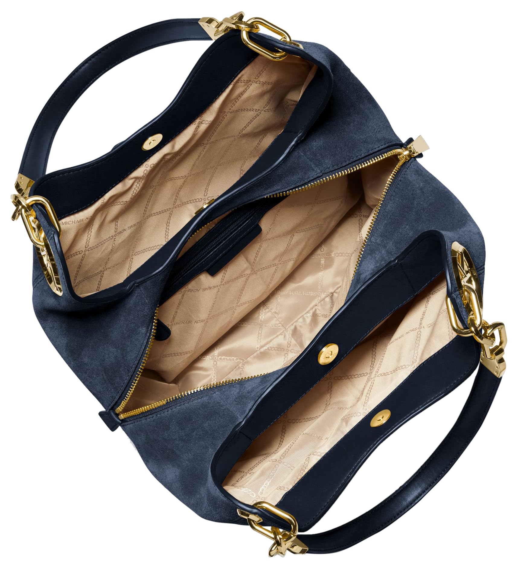 Michael Kors Lillie Large Chain Shoulder Bag, Navy