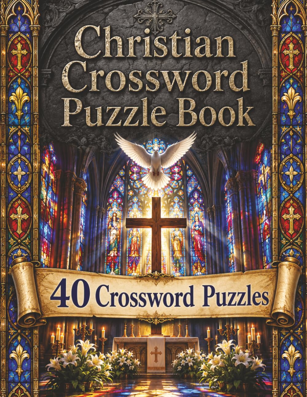 Christian Crossword Puzzle Book for Adults: 40 Crossword Puzzles Covering Faith & Spirituality — A Fun and Challenging Gift for Adults