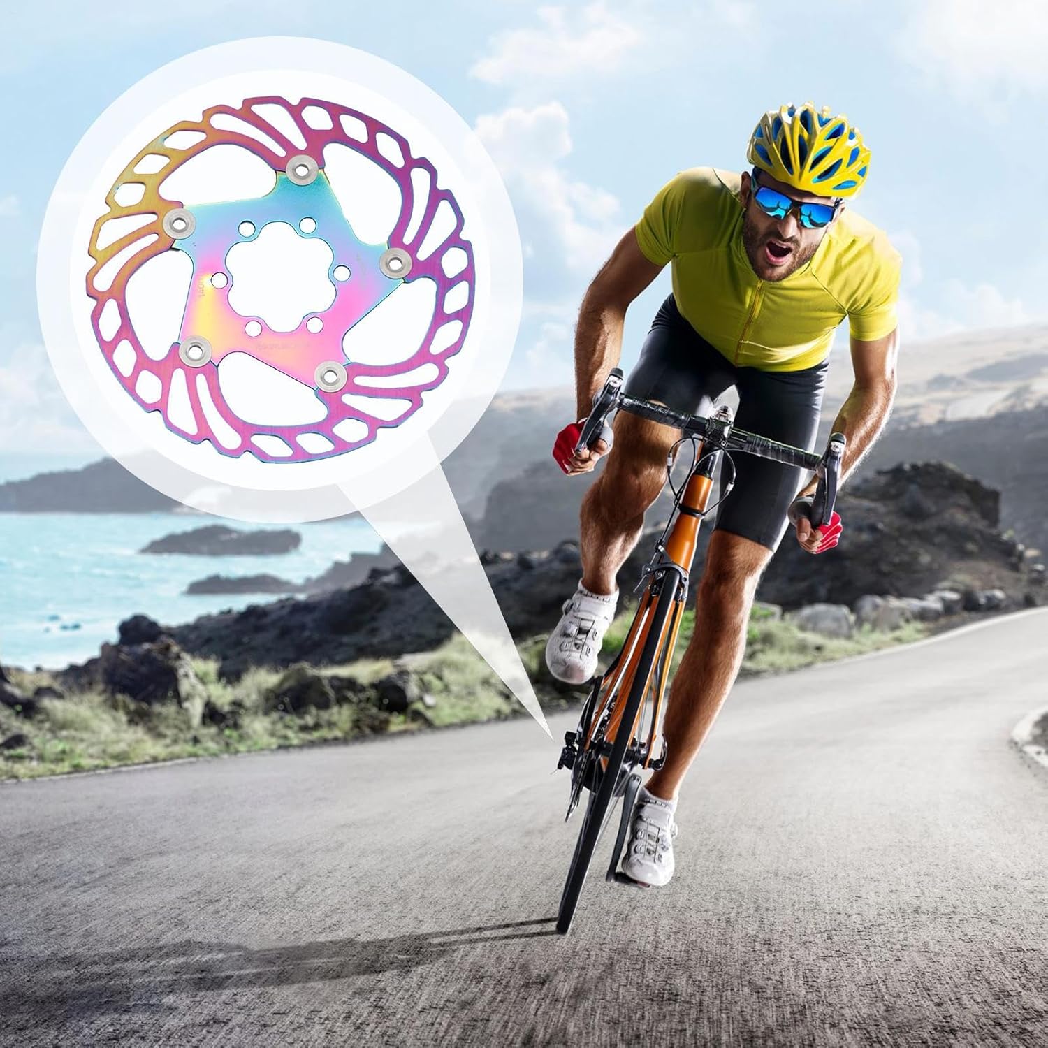 Bicycle Brake Discs, Cycling Modification Colors, Disc Brake Rotors For Mountain Bike, For Garage Workshop Maintenance And Home Routine Repair