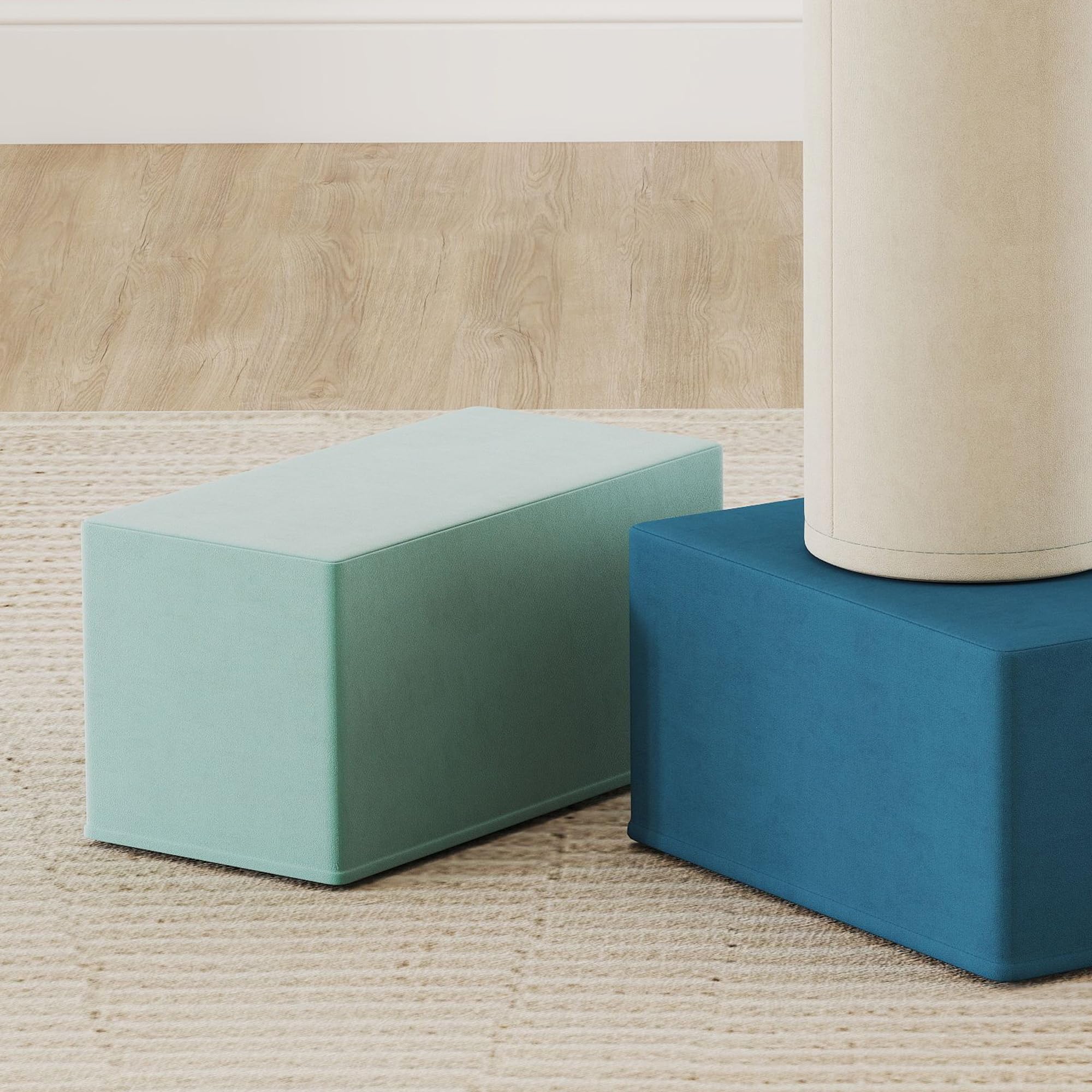 AIYAPLAY Juego de 5 Bloques de Espuma para Niños, Fundas Extraíbles, Bloques de Psicomotricidad, Figuras de Construcción, Juguete para Aprendizaje para Escalar y Gatear, Multicolor