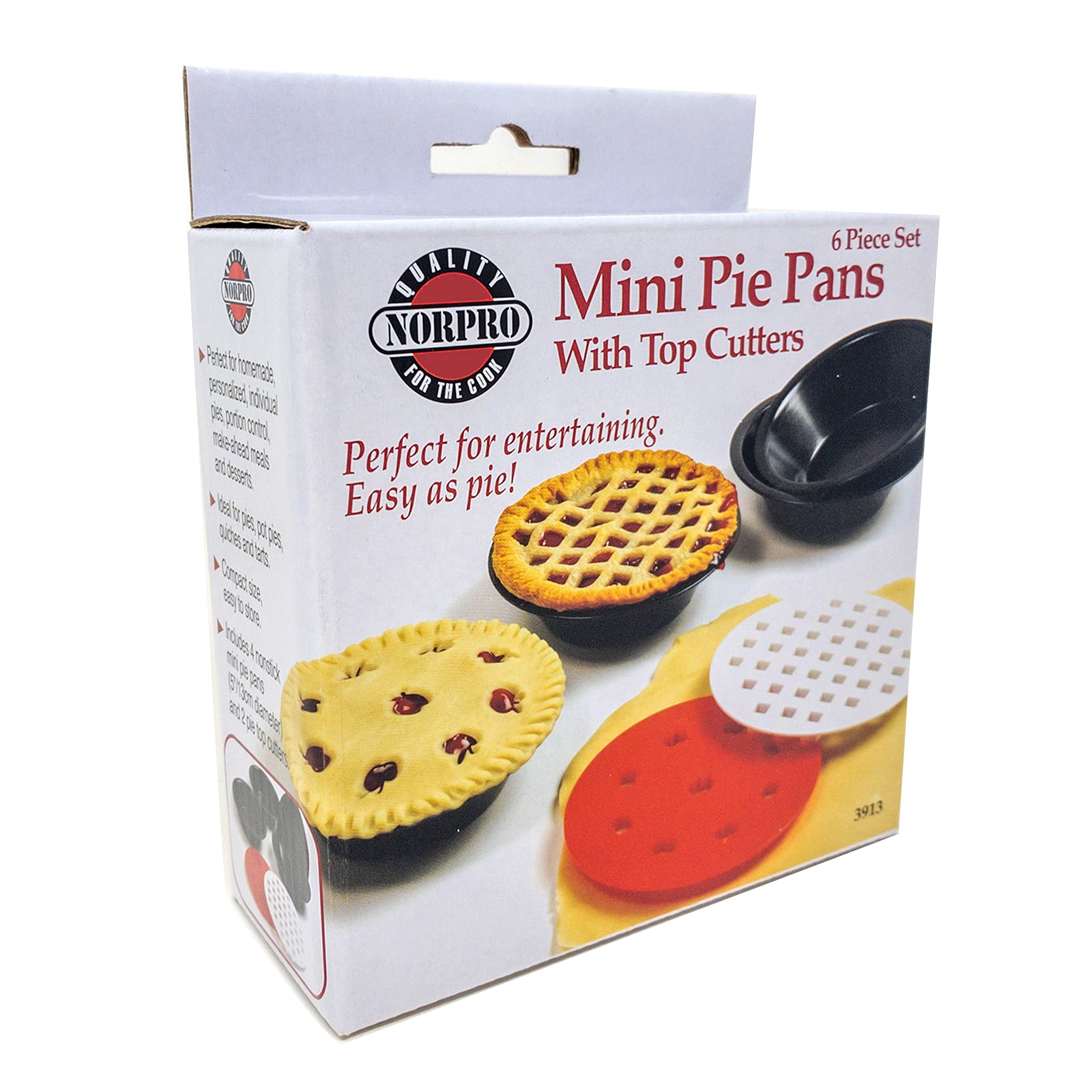 Mini Moule à Tarte Norpro – Plastique Rouge, 4 1/2 X 3 Pouces – Neuf