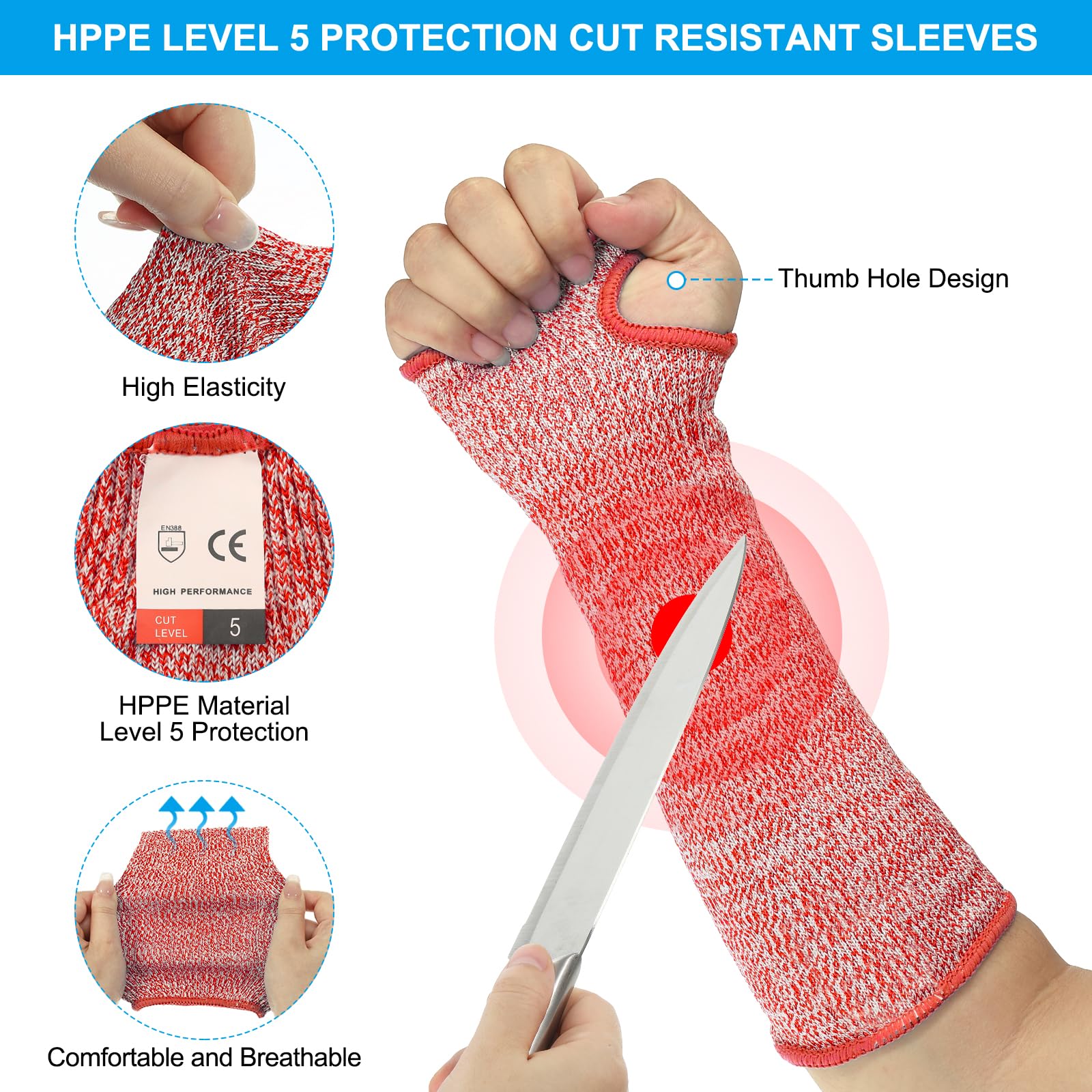 PATIKIL 14 Inch Cut Resistant Sleeve - Image 3
