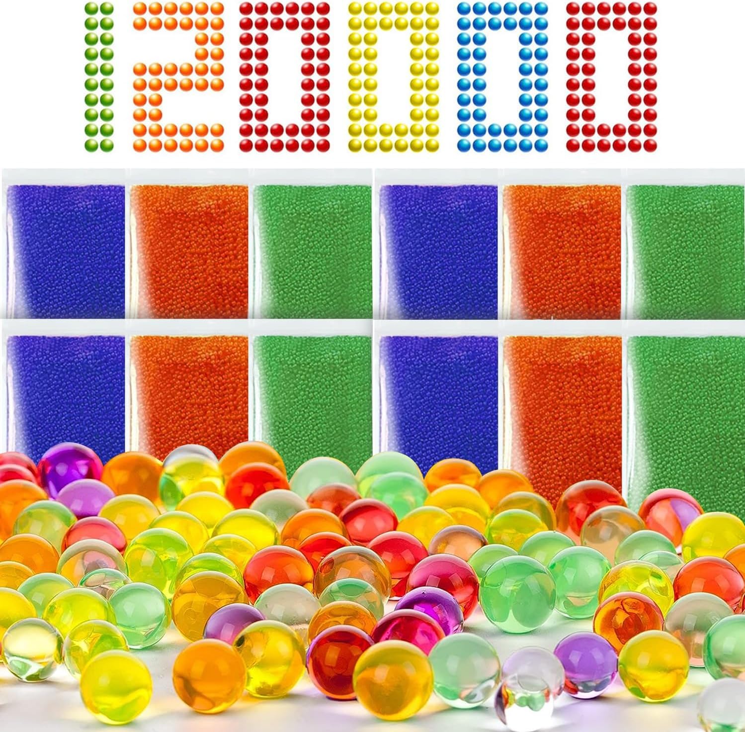 PEBBLE HUG Ammo Refill for Gel Blaster G-u-n, Ensuring Accurate Shots & Long-lasting Performance, Ideal for Both Indoor & Outdoor Play, Realistic Shooting Action, Random Colour, (120K)