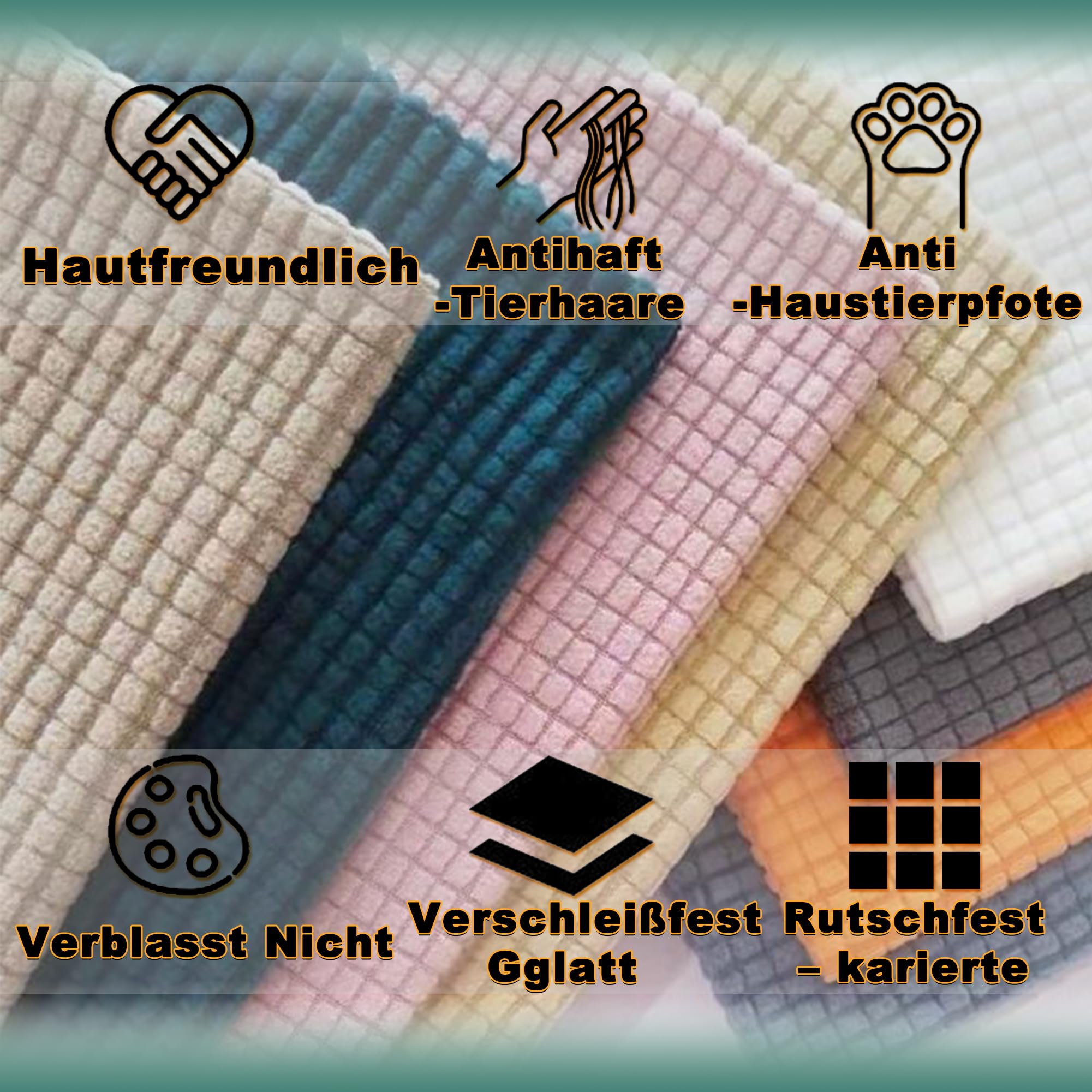 Set di copridivano impermeabili a forma di L, morbido, elastico, antiscivolo, lavabile, 4 posti, blu, 2 pezzi, perfetto per proprietari di casa e animali domestici