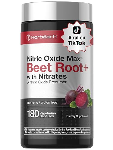 Horbäach Nitric Oxide Beet Root Capsules | 180 Count |