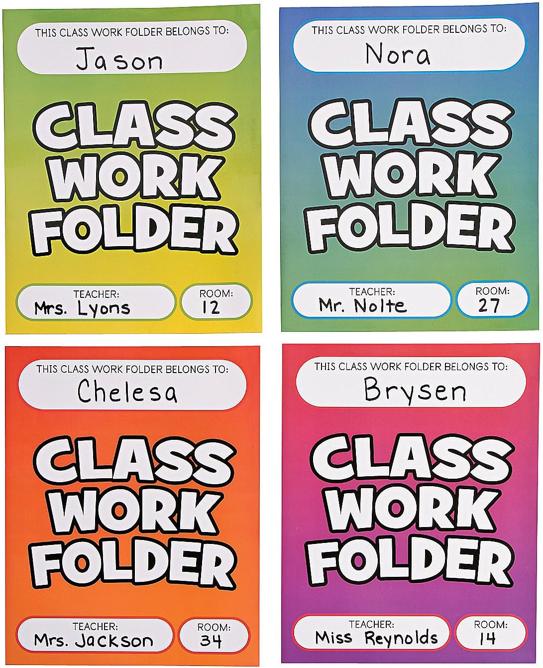 Fun Express Pocket Folders Bulk - 12 Pack Two Pocket Folders with Pockets for School Supplies | Durable Paper Folders for Kids & Teachers | Colored Folders for Back to School Essentials & College