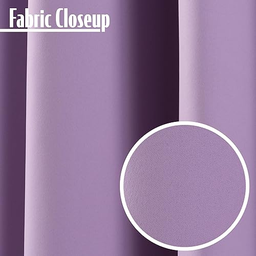 Miniatura 4 de BEST HOME FASHION Cortina de un solo panel con protección de privacidad de alta calidad, cortinas opacas con aislamiento térmico sólido para