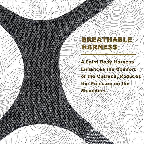 Miniatura 3 de Arnés bino con bolsa de telémetro y cubierta para lluvia, arnés binocular ligero, arnés ajustable, bolsas de chaleco, paquete de binocular portátil