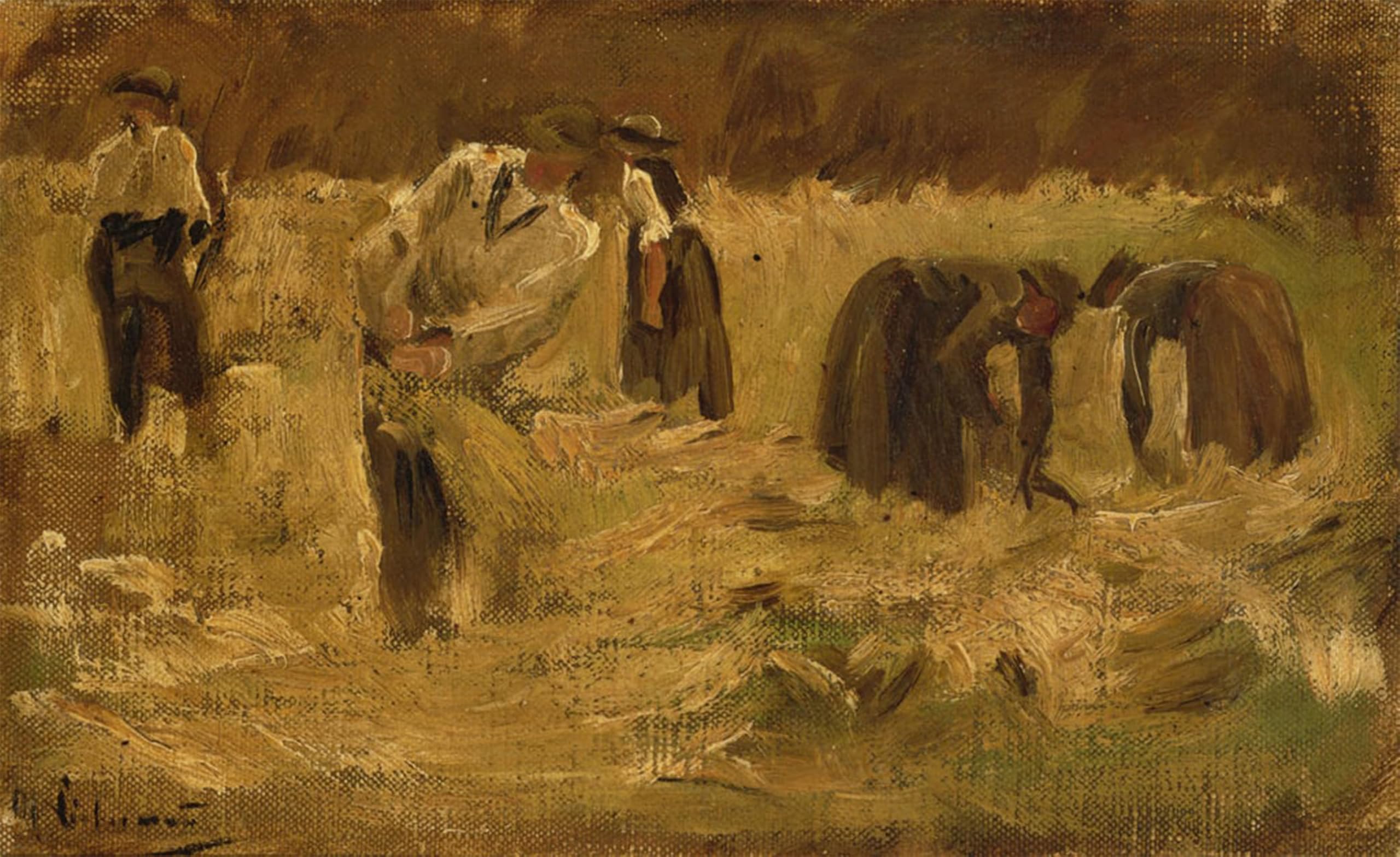 Carteles Max Liebermann Fare il fieno para Decoración Pared del Salón 5