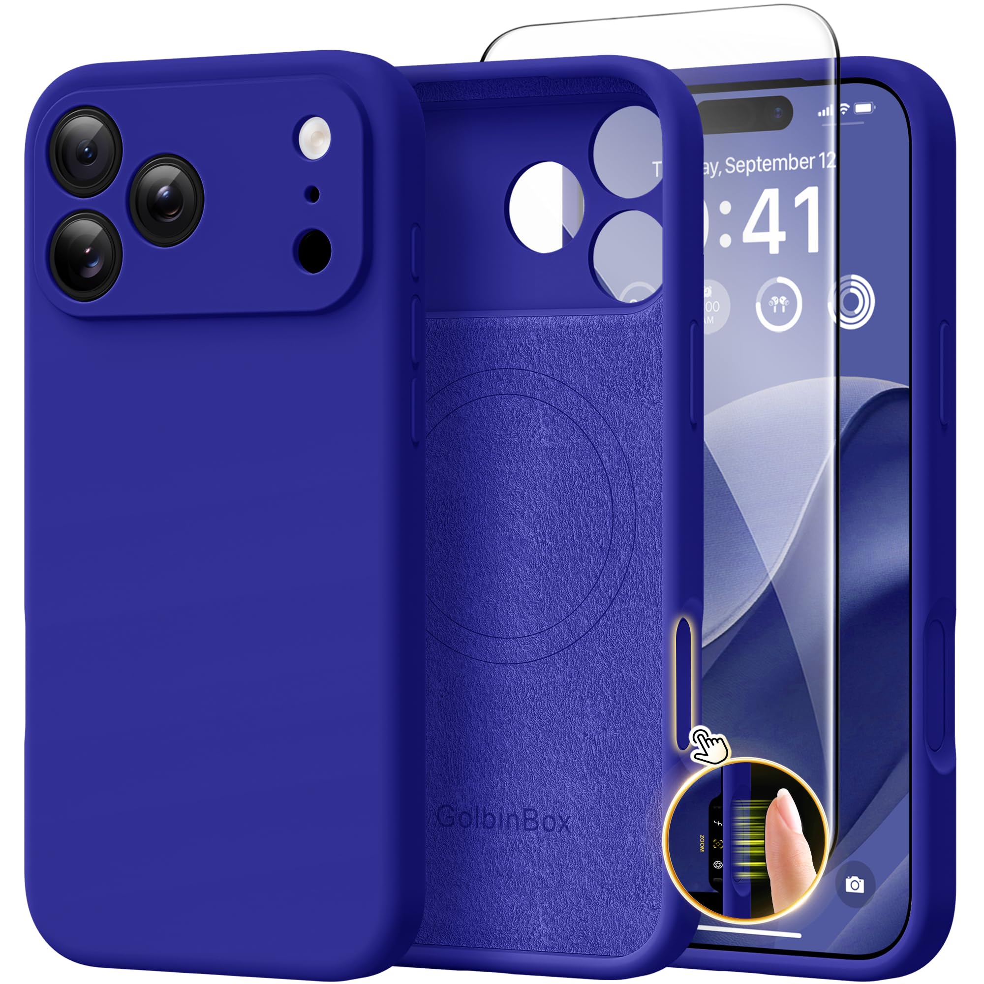 GolbinBox Magnetic for iPhone 18 Pro Case/17 Pro Case, Klein Blue